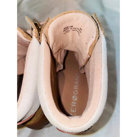 Cole Haan Zerogrand City Wedge Hiker Booties - Women's Size 8B - Carmel Leather - Picture 10 of 11